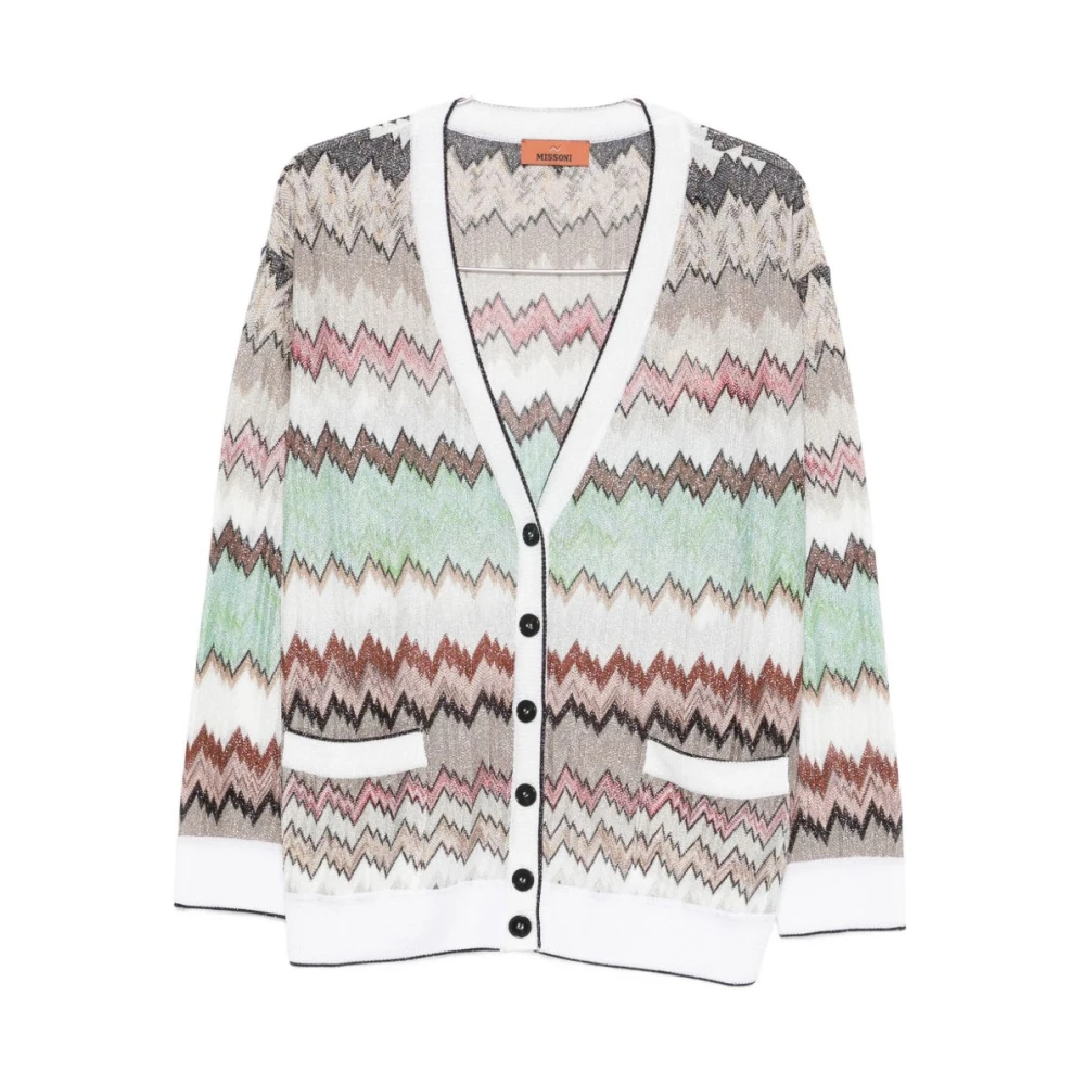 Missoni Women's Multicolor Cardigans, M, Zig Zag Cardigan