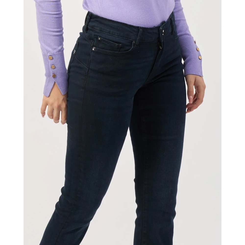 Fracomina Blauwe Slim Fit 5-Pocket Jeans Blue Dames