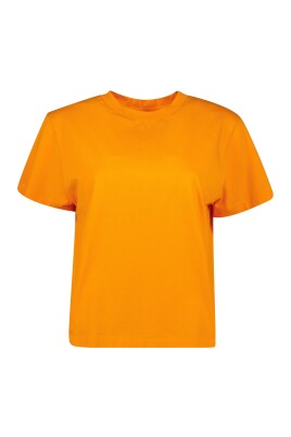 orange-bomuld-t-shirt-med-rynket-ryg