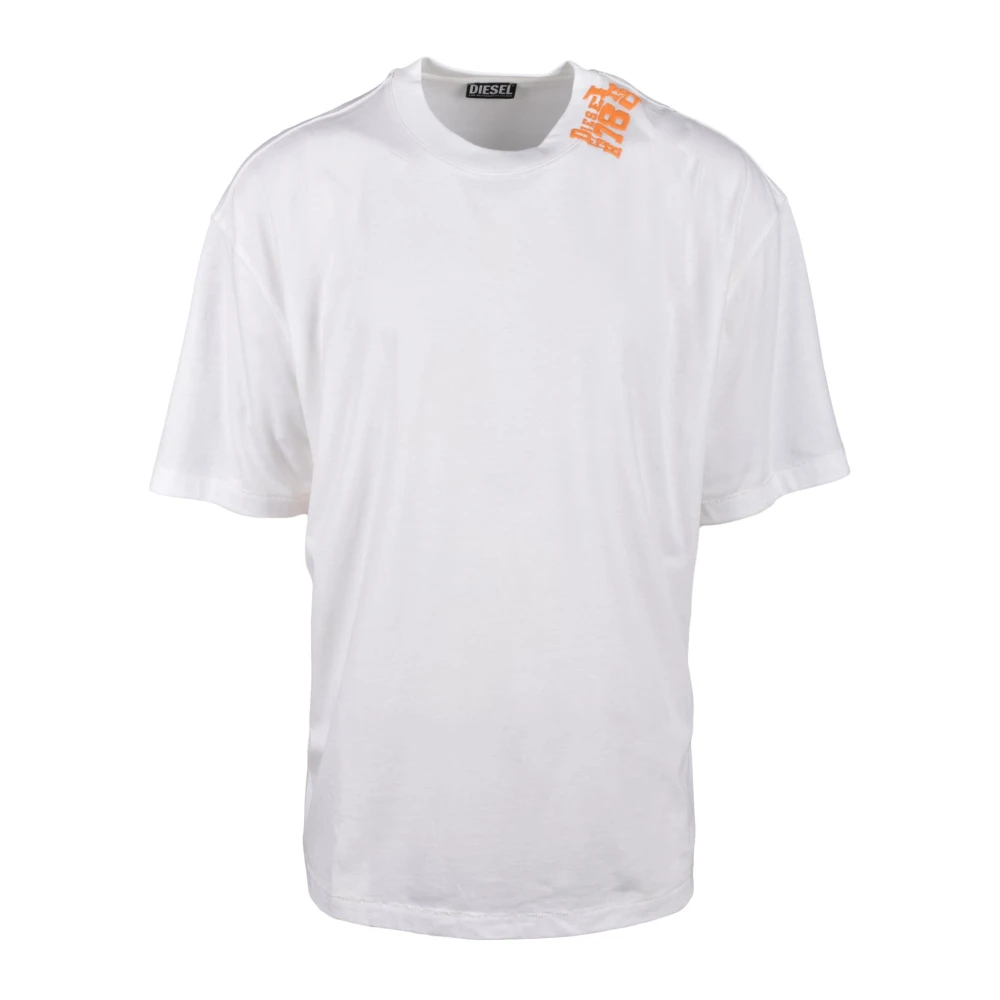 Diesel Katoenmix T-shirt White Heren