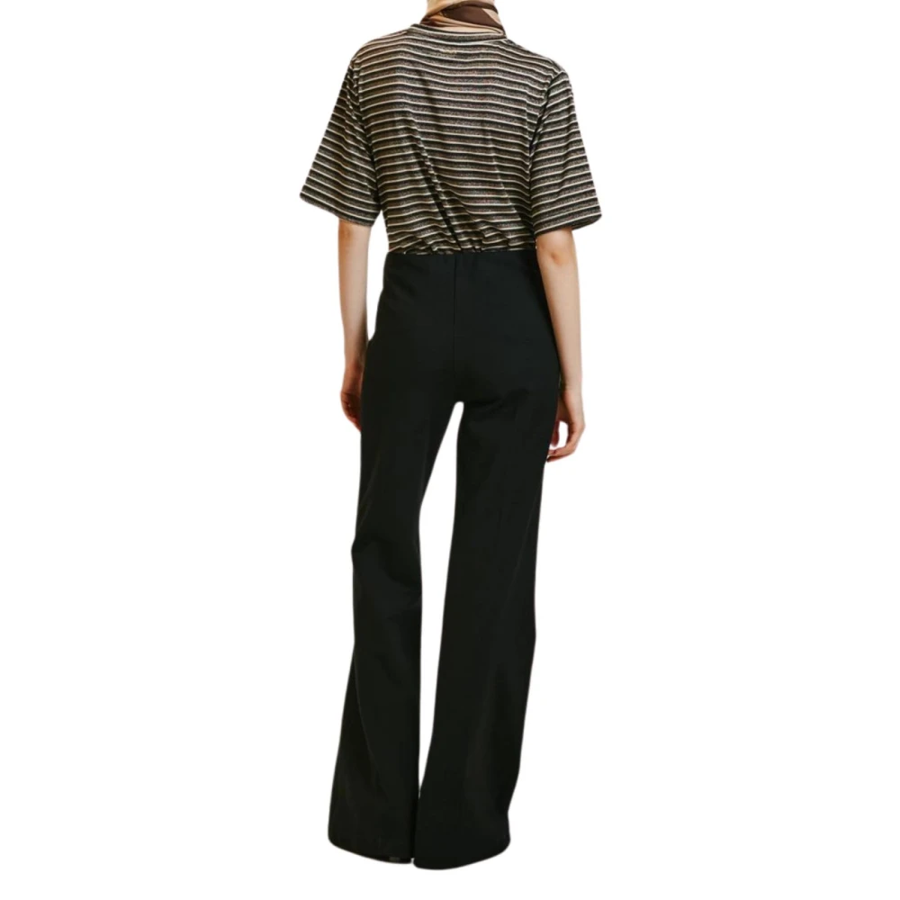 Momoni Milano Stitch Zwarte Broek Black Dames