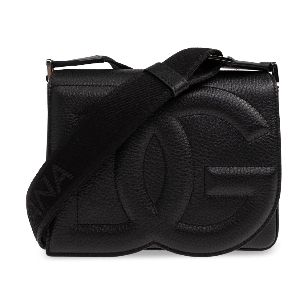 Dolce & Gabbana Men's Black Medium Dg Logo Bag Shoulder Bag - Cross Body Bags - One Size - Bags