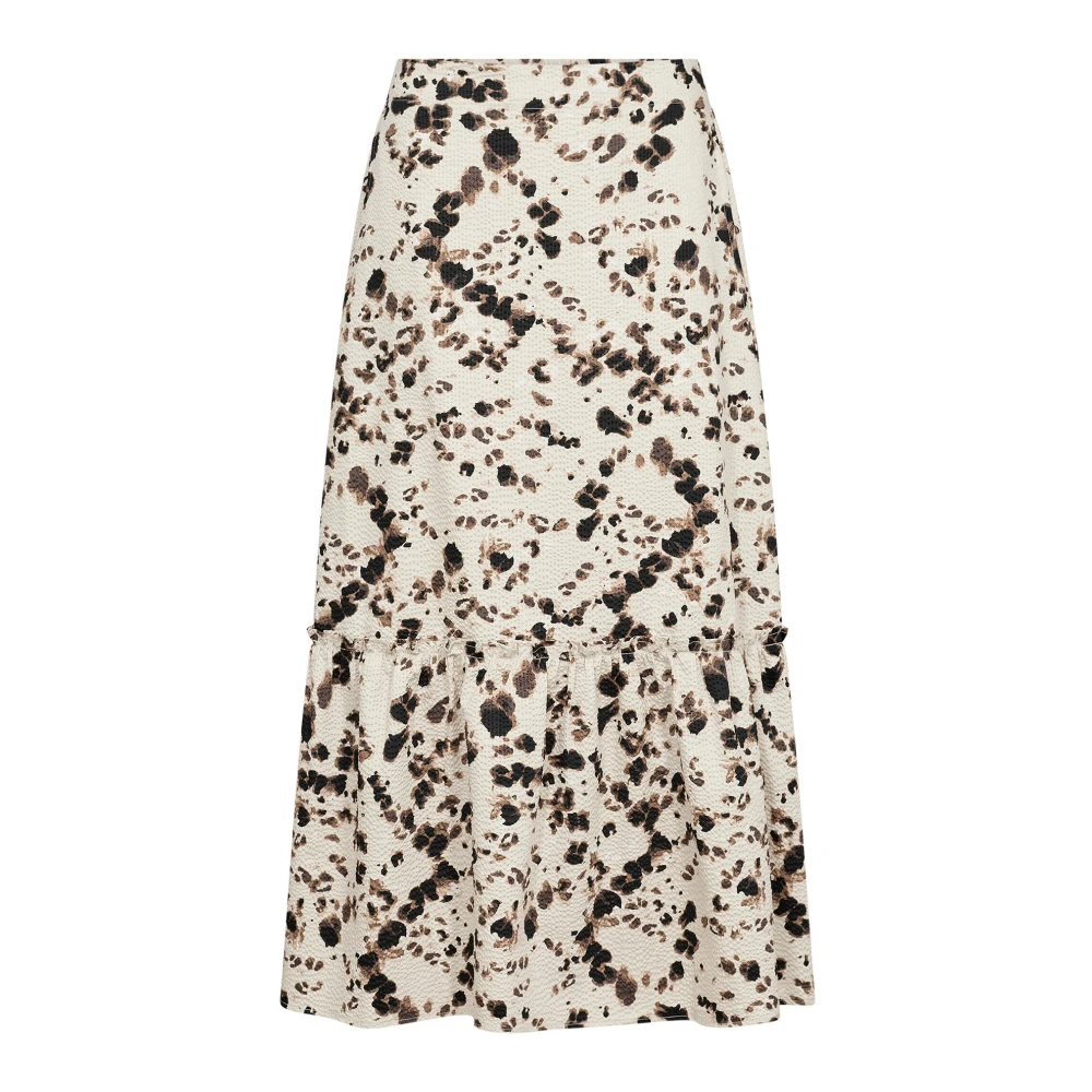 Part Two Luipaardprint Rok met Volantdetails Multicolor Dames