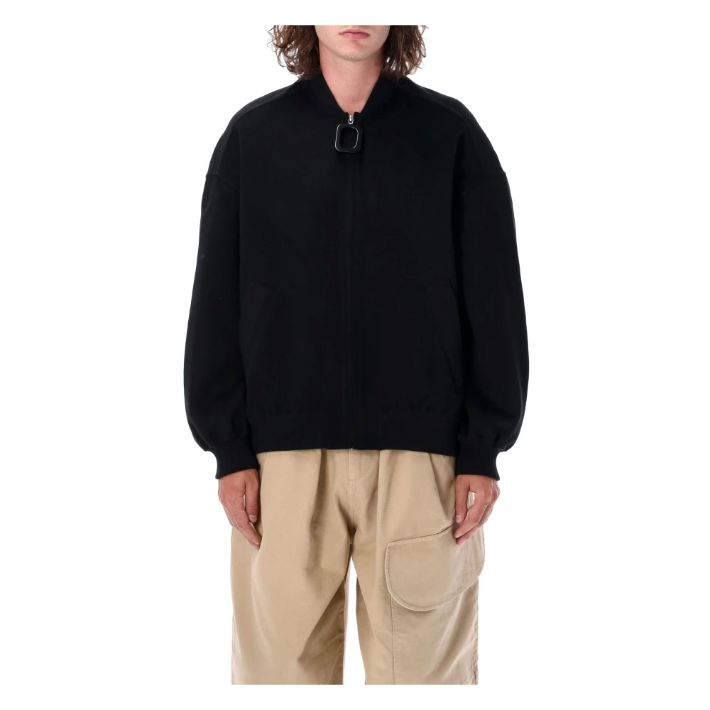 JW Anderson Zwarte Oversized Bomberjack Aw24 Black Heren