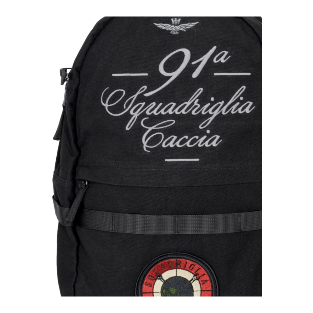 aeronautica militare Militaire Rugzak met Borduurwerk Black Heren