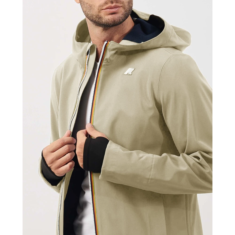 K-way Beige Lichtgewicht Jas Beige Heren
