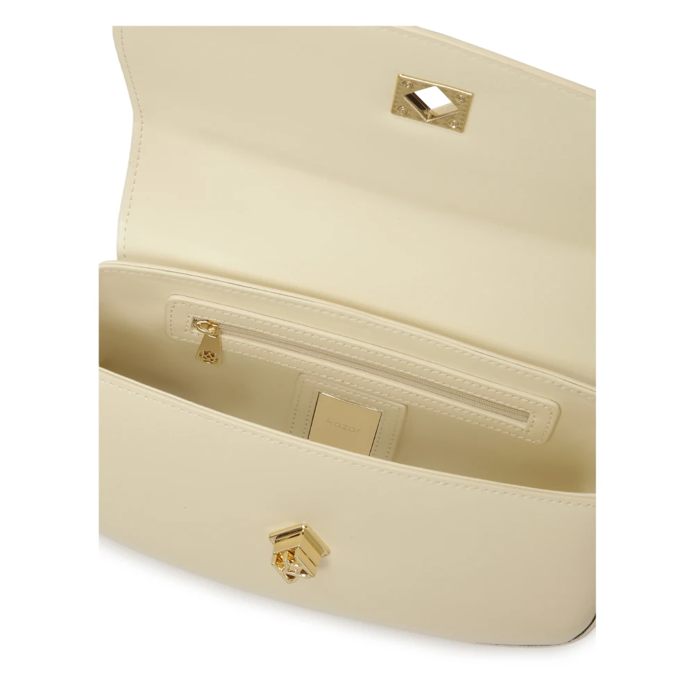 Kazar Roomkleurige tas met stijve constructie Beige Dames