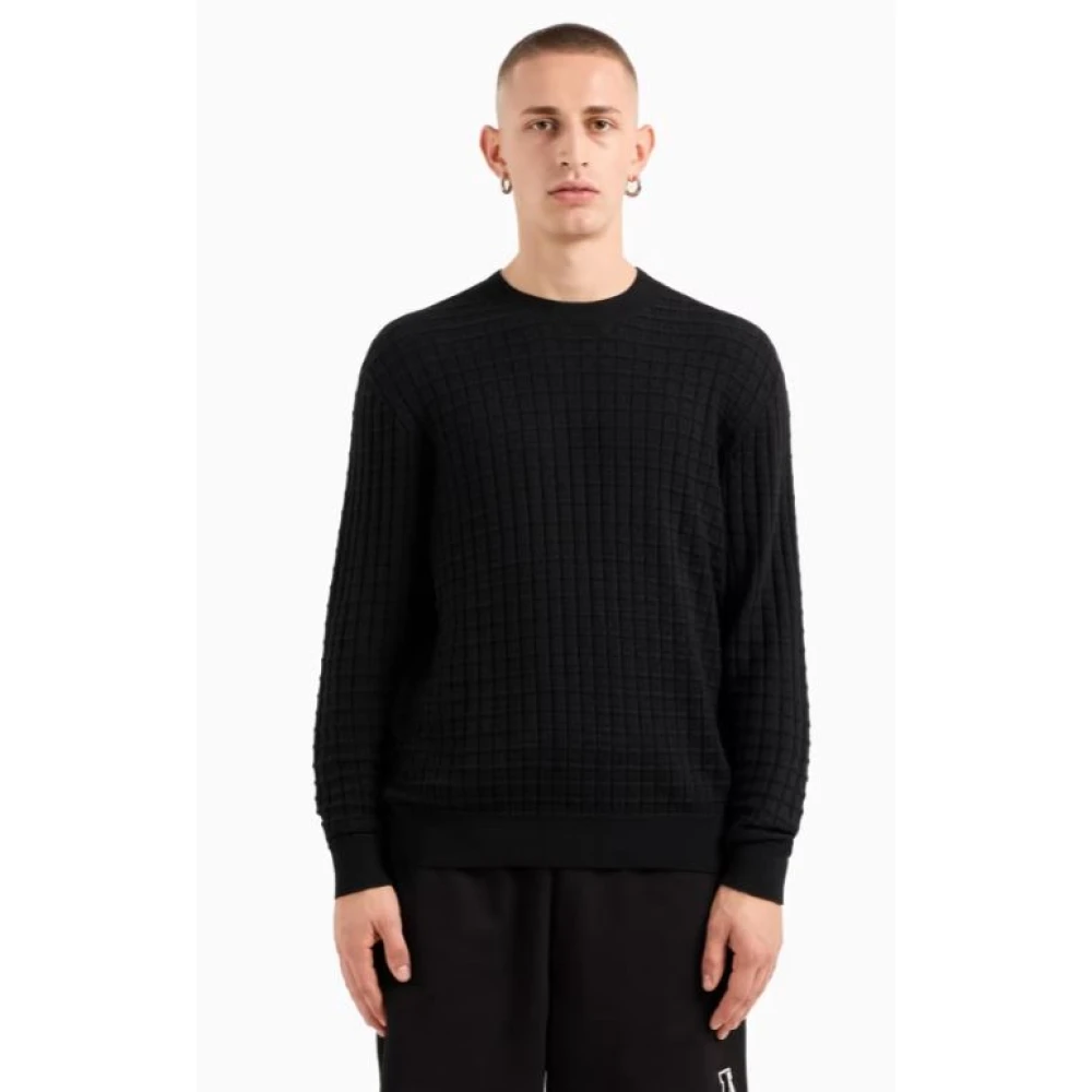 Armani Exchange Zwarte Sweaters voor Stijlvolle Look Black Heren