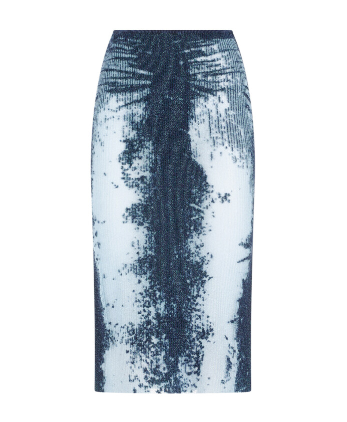 blauwe-metallic-gebreide-midi-rok