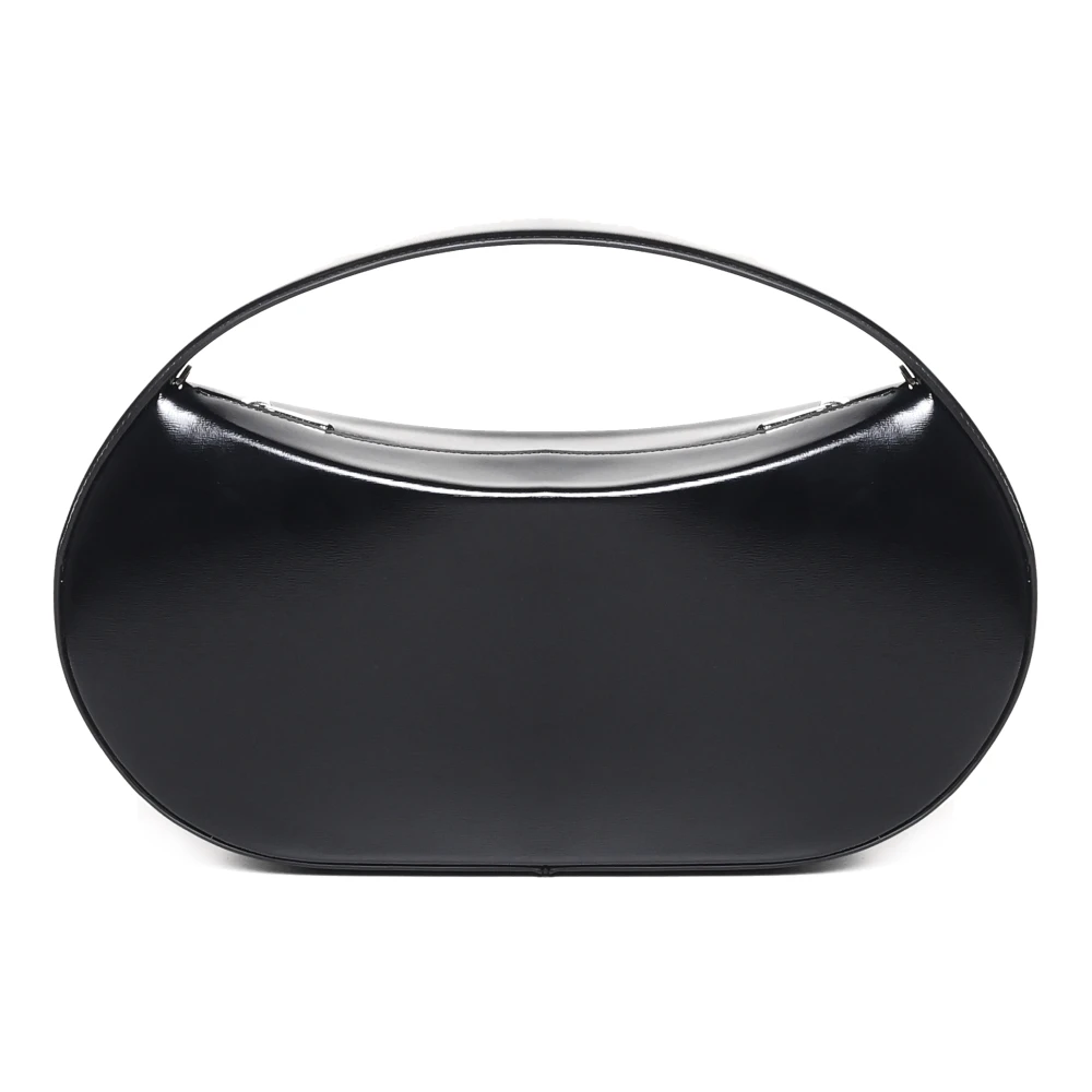 Coperni Zwarte Leren Schoudertas met Logo Black Dames