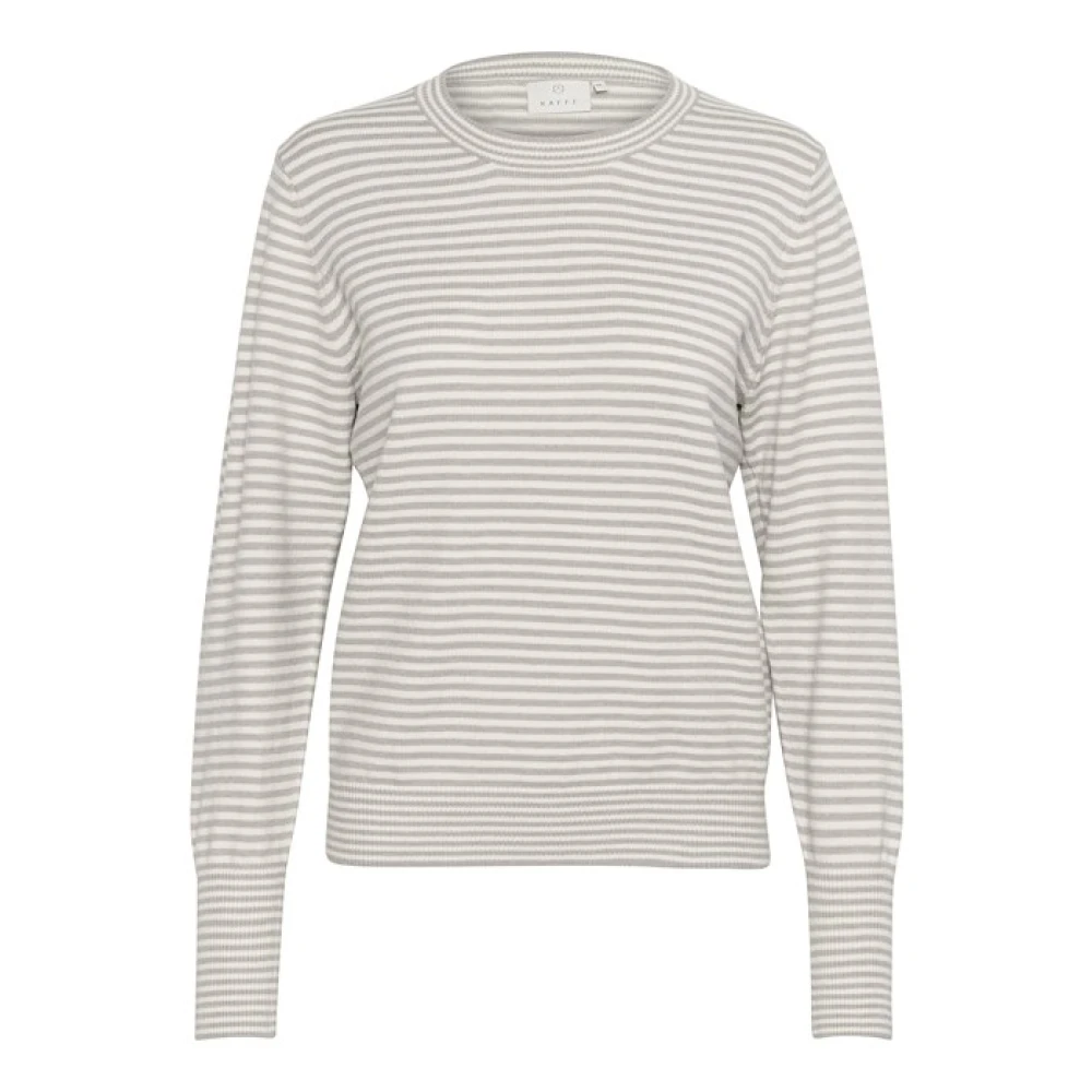 Kaffe Gebreide Trui met Lange Mouwen Beige Dames