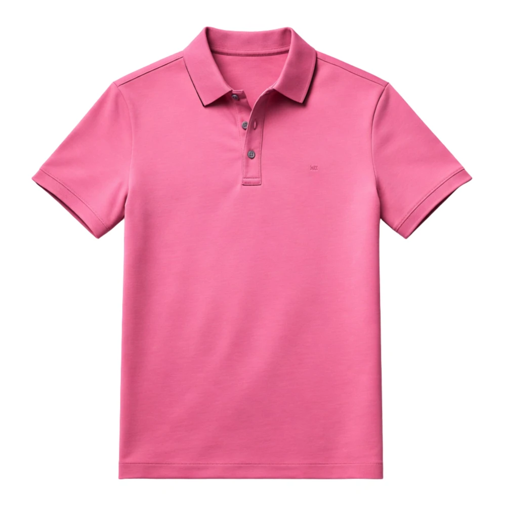 Michael Kors Men's Pink Polo Shirts, Xl, Embroidered Logo Cotton Polo Shirt