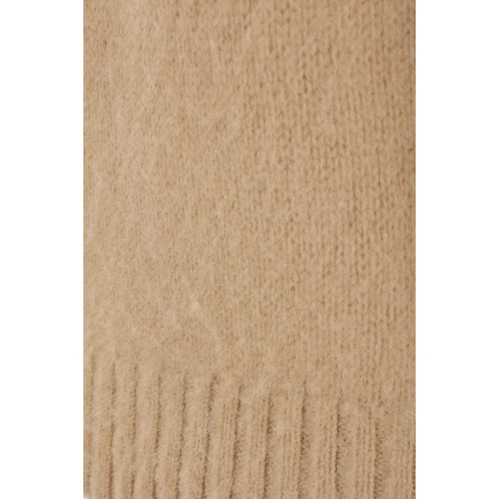 Aspesi Kameelwol Polo Sweater Brown Heren