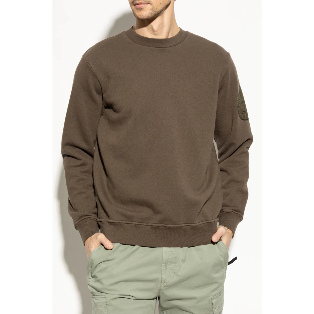 Stone Island Sweatshirt met logo Brown Heren