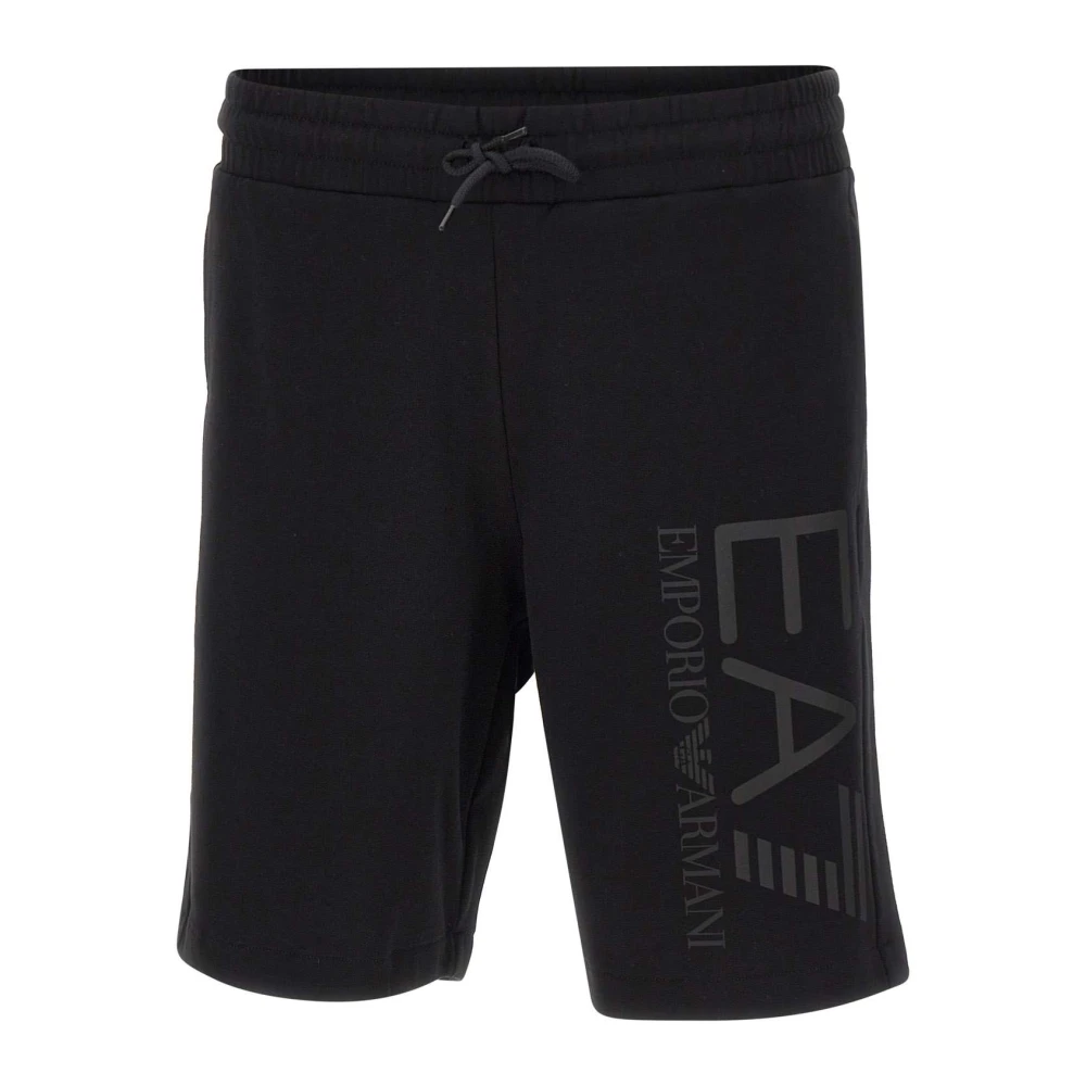 Emporio Armani Ea7 Mannelijk Zwart Core Identity Cotton Shorts