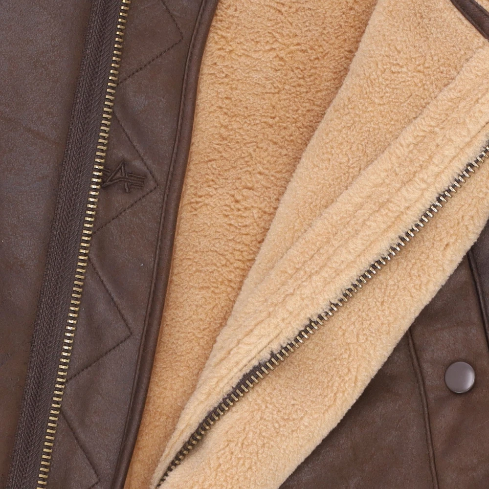 alpha industries Vintage Brown Arctic Parka Eco-leren jas Brown Heren