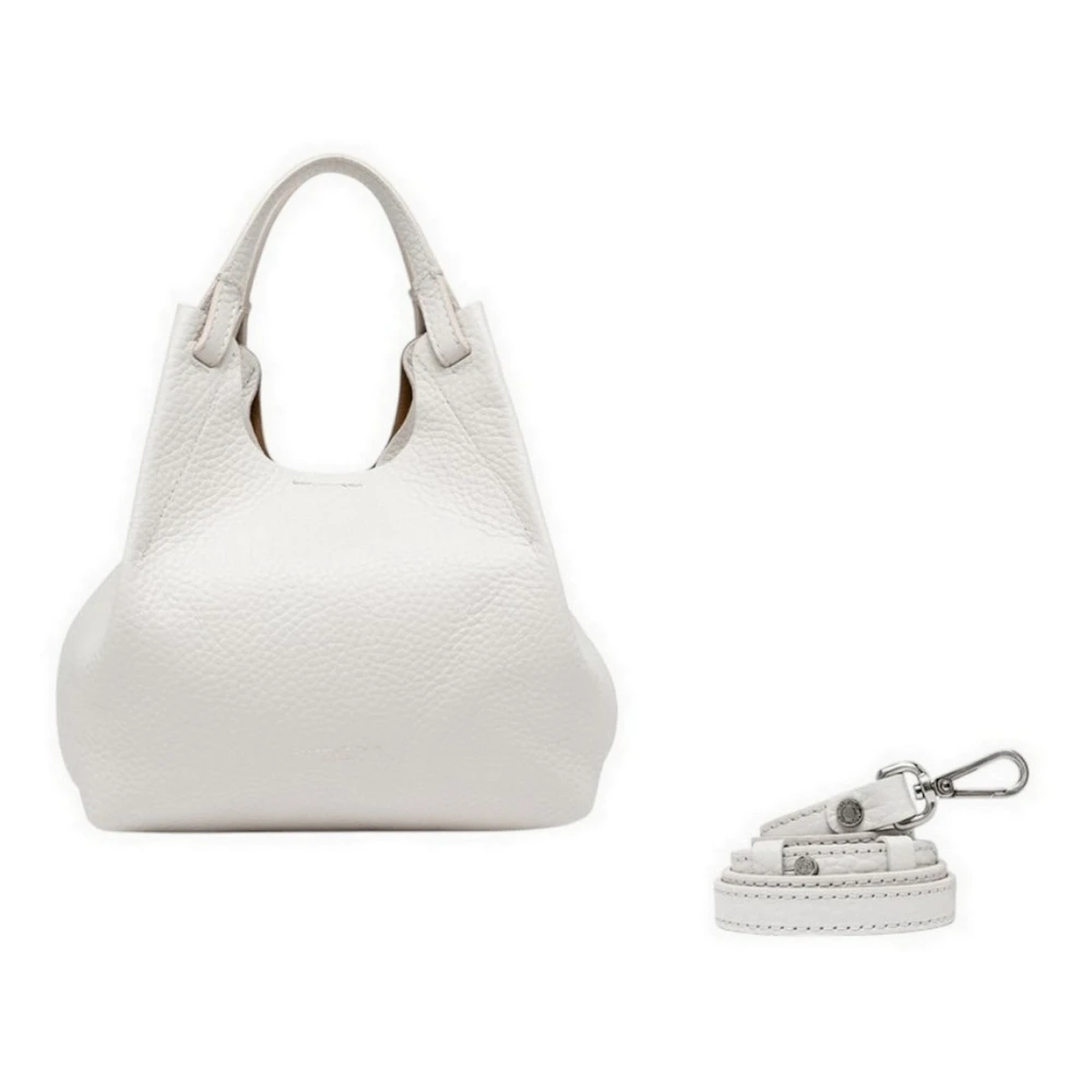 Gianni Chiarini Ivoor Leren Handtas Beige Dames