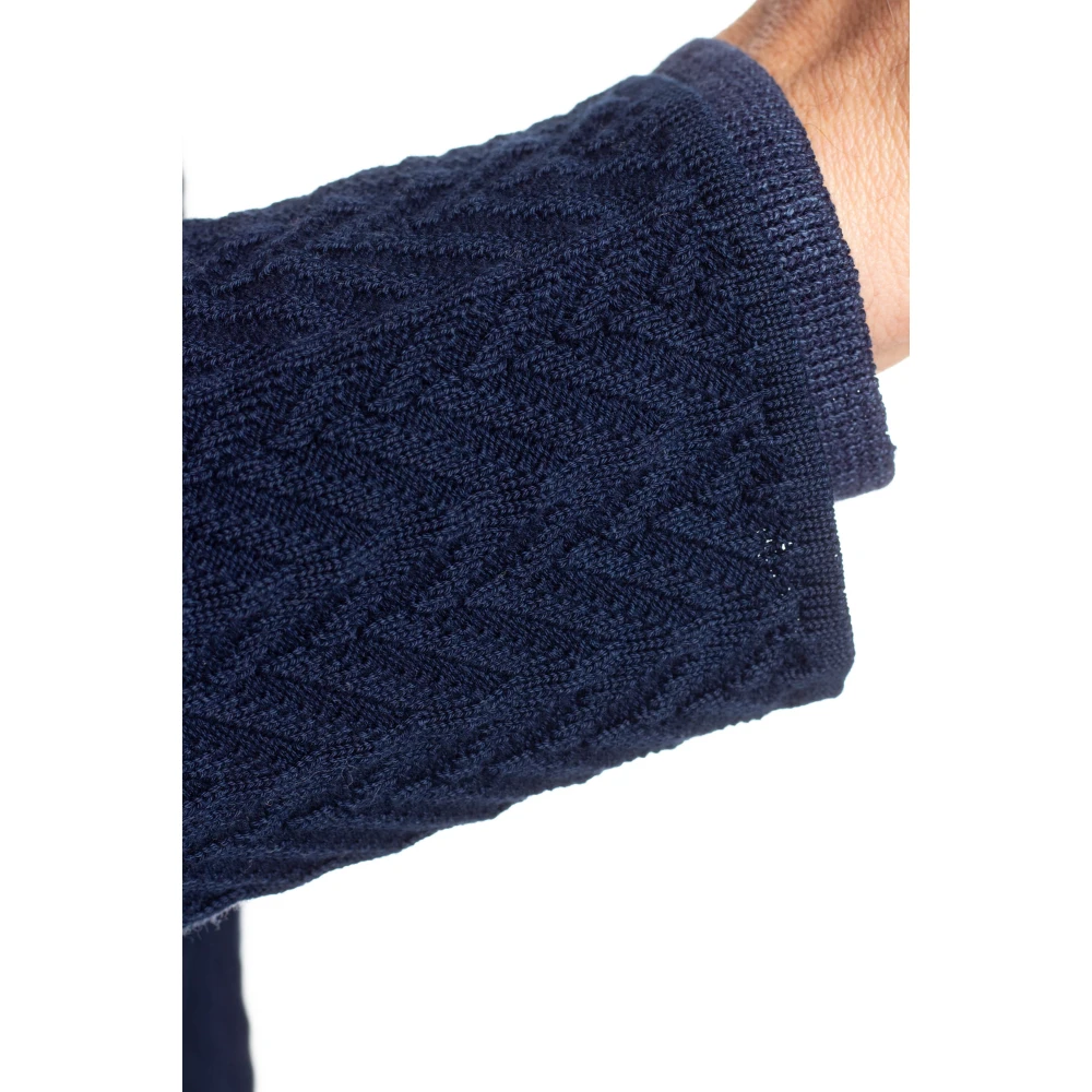 Lardini Blauw Dubbelborstig Jas Comfortabel Stijlvol Blue Heren