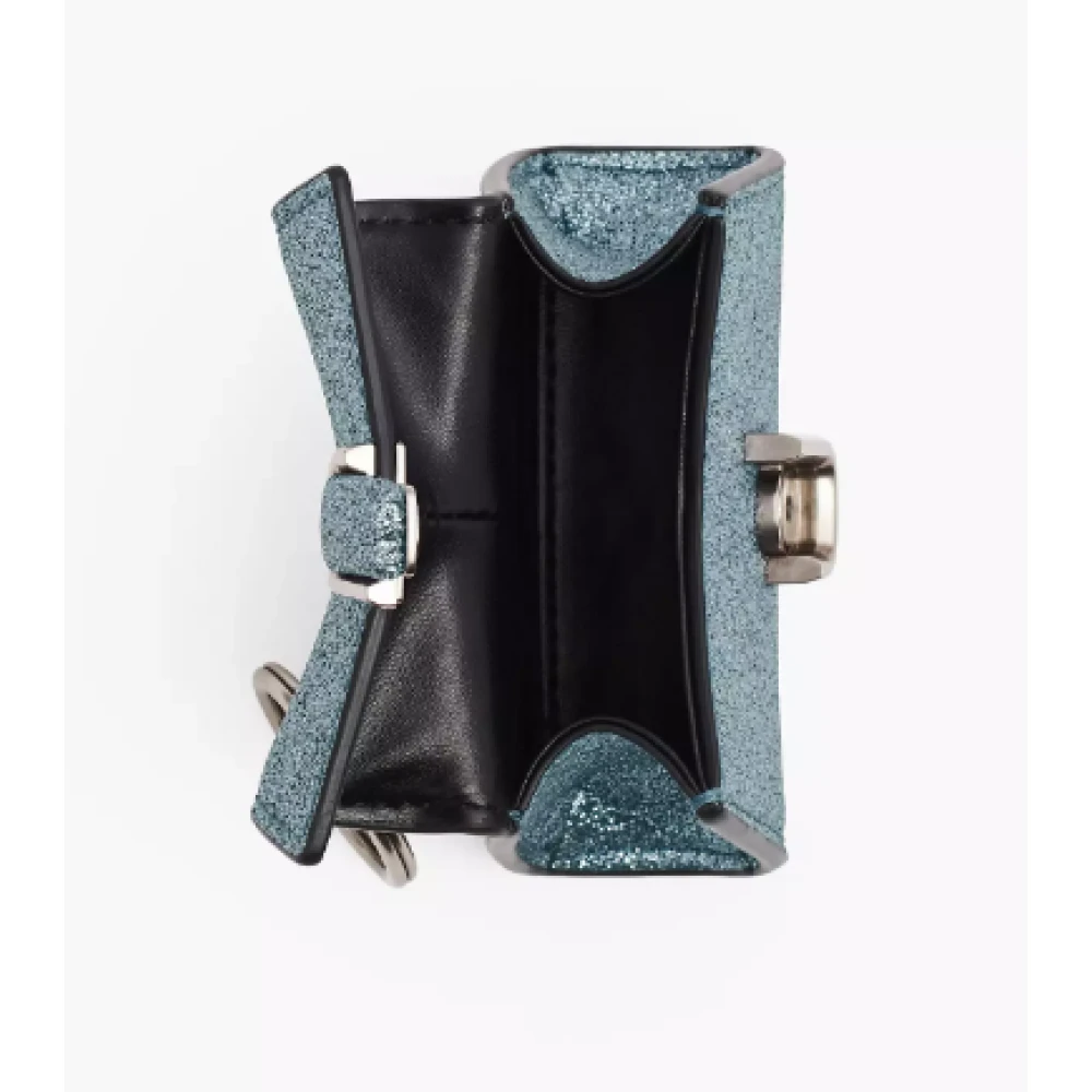 Marc Jacobs Metallic Blauw Leren Glittertas Gray Dames