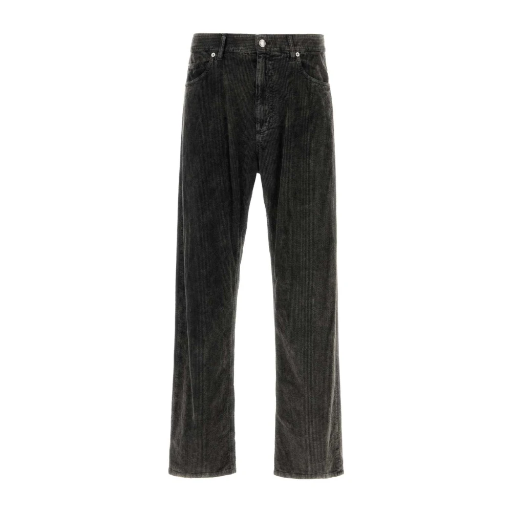 Dolce & Gabbana Stretch Ribfluwelen Broek in Antraciet Gray Heren
