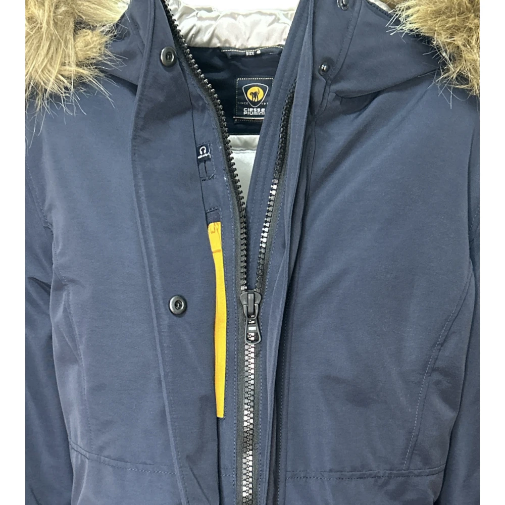 Ciesse Piumini Urban Parka Jas met Bont Capuchon Blue Heren