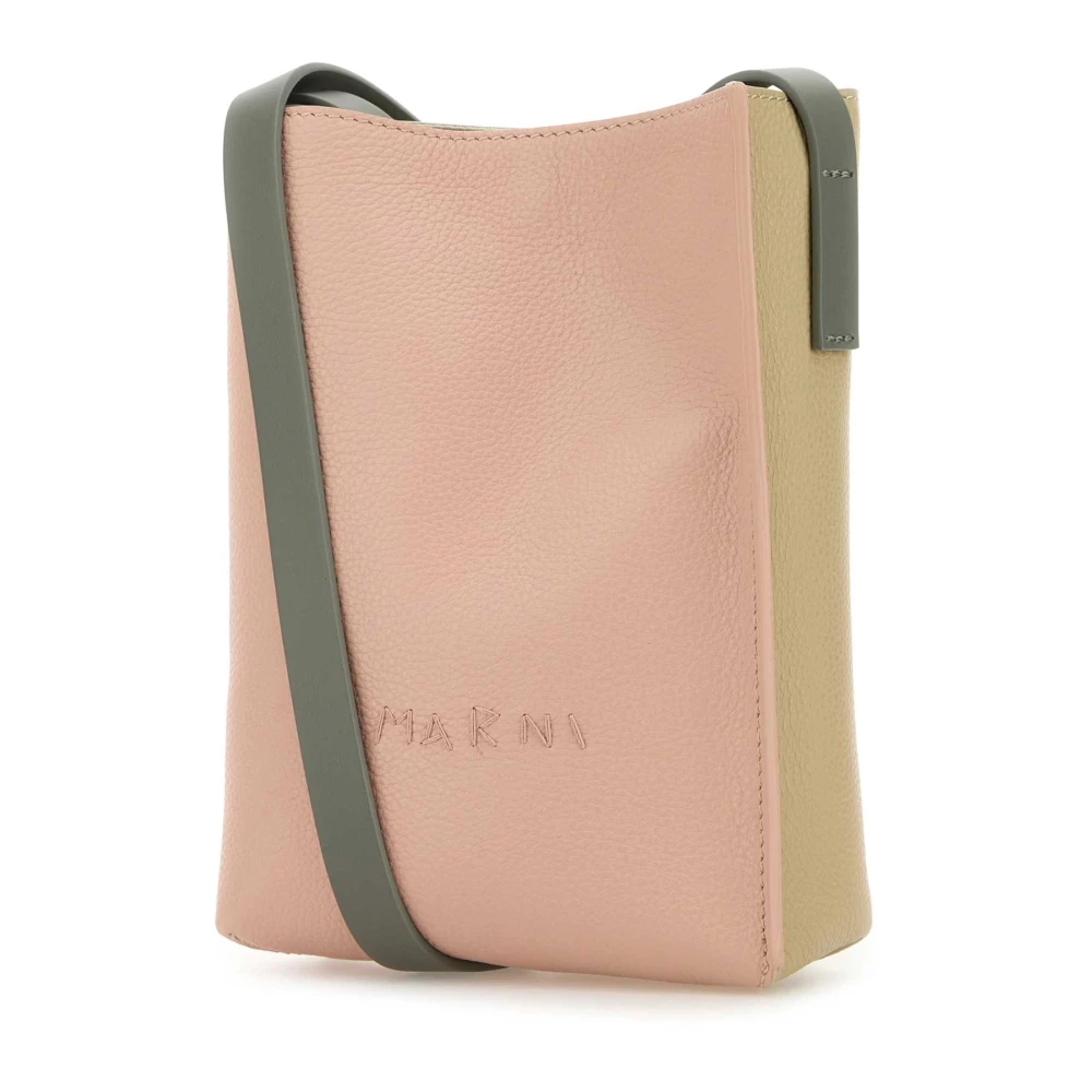 Marni Multicolor leren crossbody tas Pink Dames