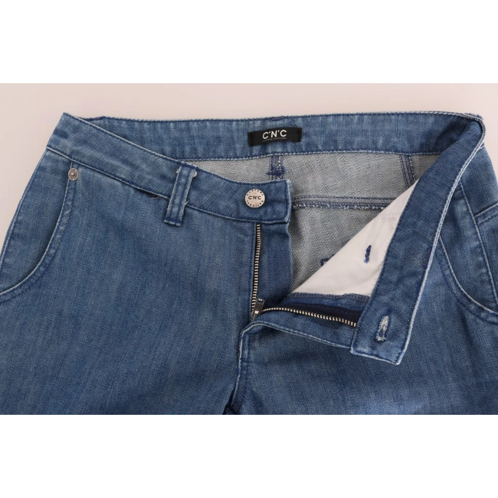 Costume National Super Slim Blue Wash Jeans Blue Dames