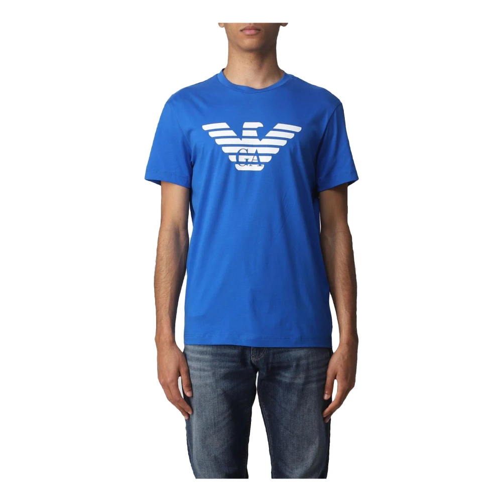 Emporio Armani Kortärmad T-shirt Blue, Herr