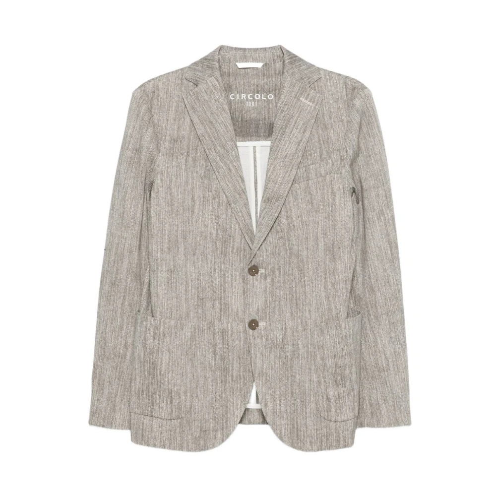 Circolo 1901 Men's Beige Blazers, Xl, Scrub Jacket