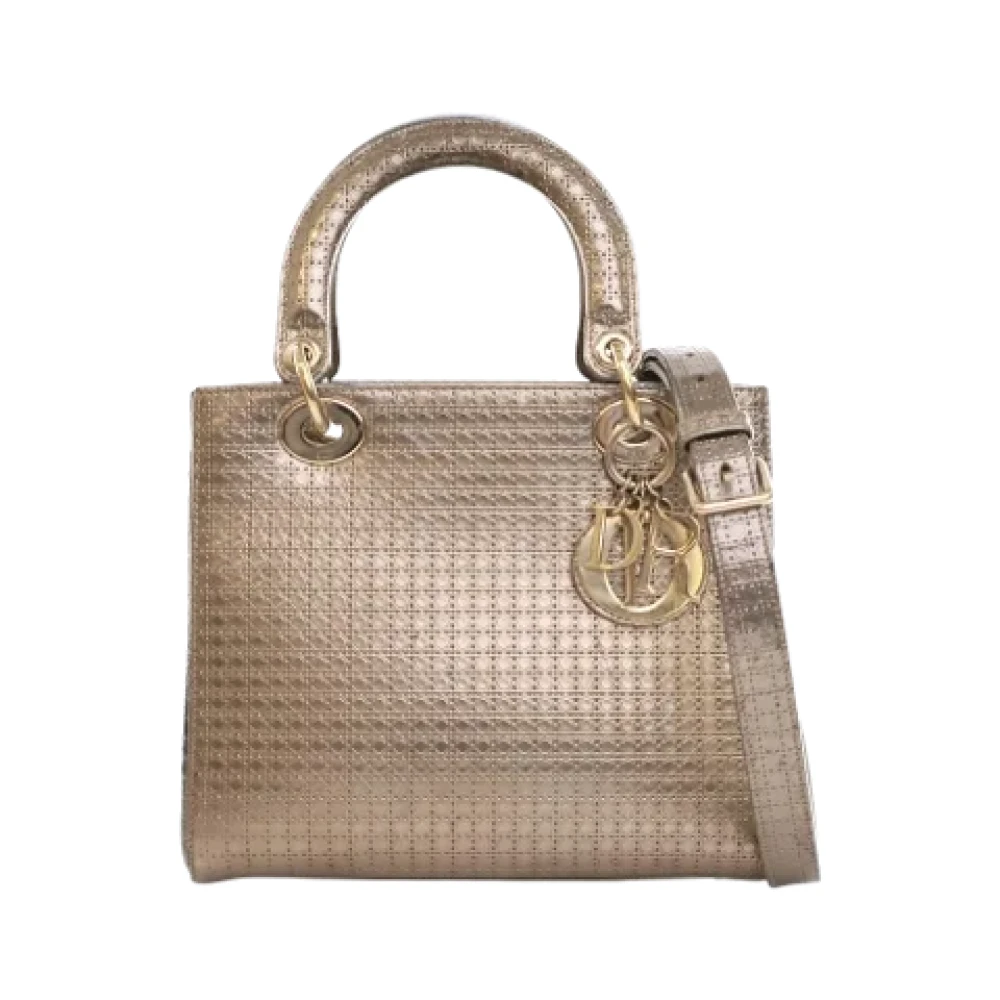Dior Vintage Pre-owned Fabric handbags Yellow Dames
