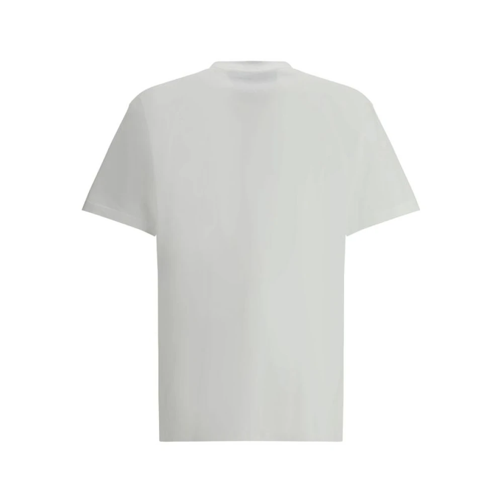 Moschino Gedurfd Maxi Print Katoenen T-shirt White Heren