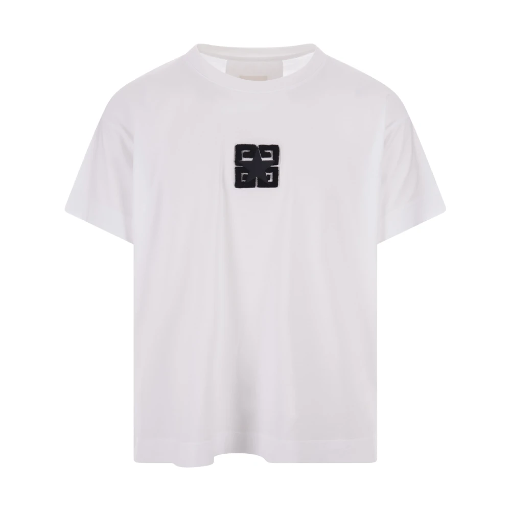Givenchy 4G Stars Boxy Crewneck T-shirt White Heren