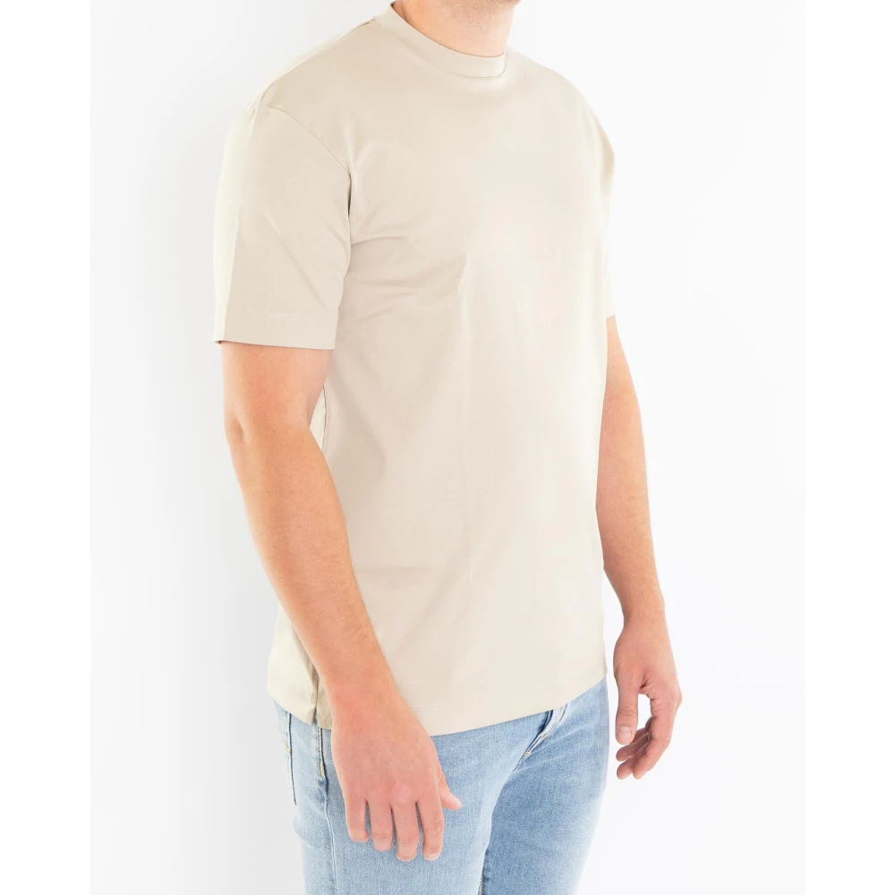 Valenza Supima Beige Interlock T-Shirt Beige Heren