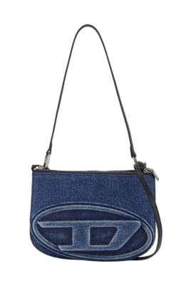 Blå Bomull Twin Pouch med Kedja