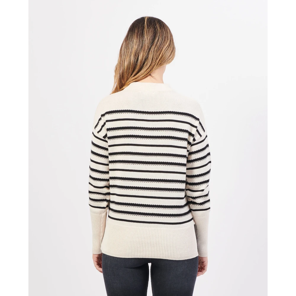 Gerry Weber Beige Trui met Lange Mouwen en Borduursel Beige Dames