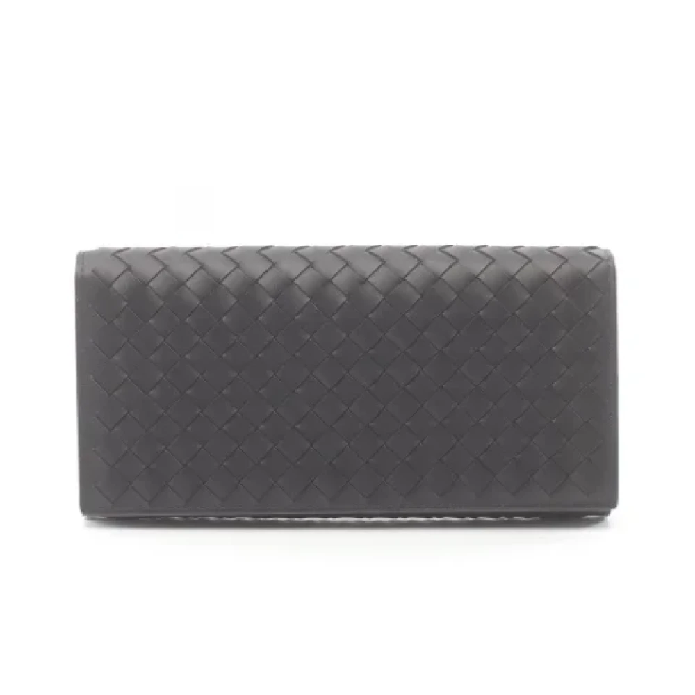 Bottega Veneta Vintage Pre-owned Leather wallets Black Dames