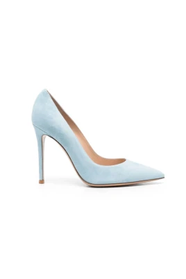 Spetsiga pumps i mocka