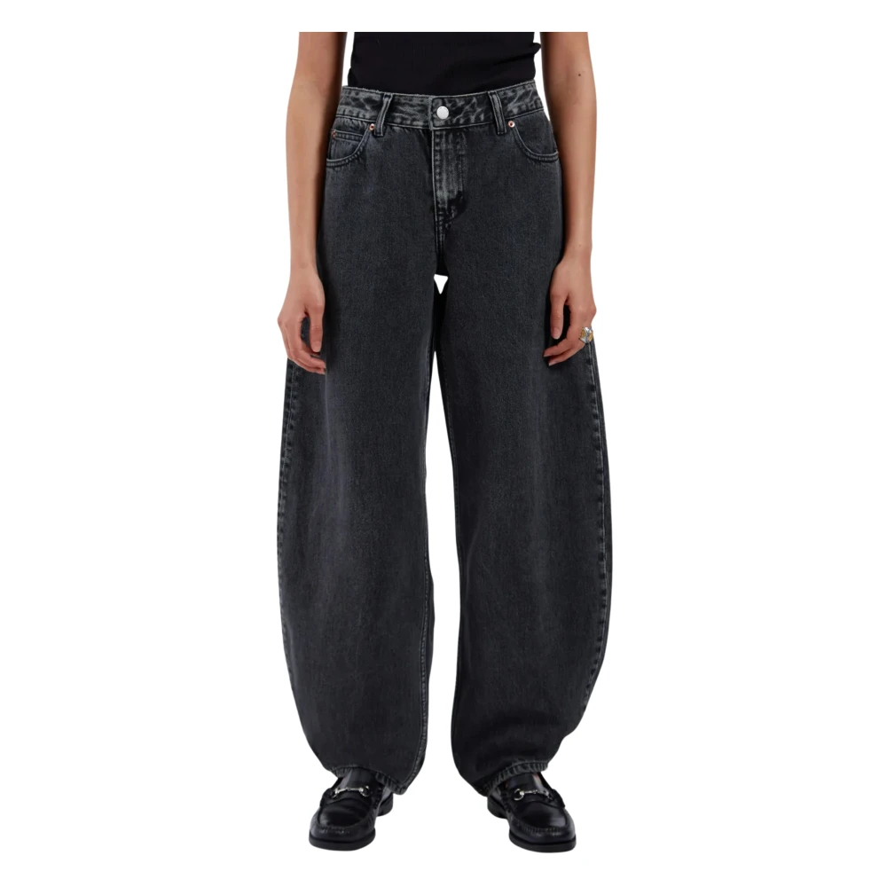 Dr. Denim Women's Black Jeans Vita Alta A Balloon