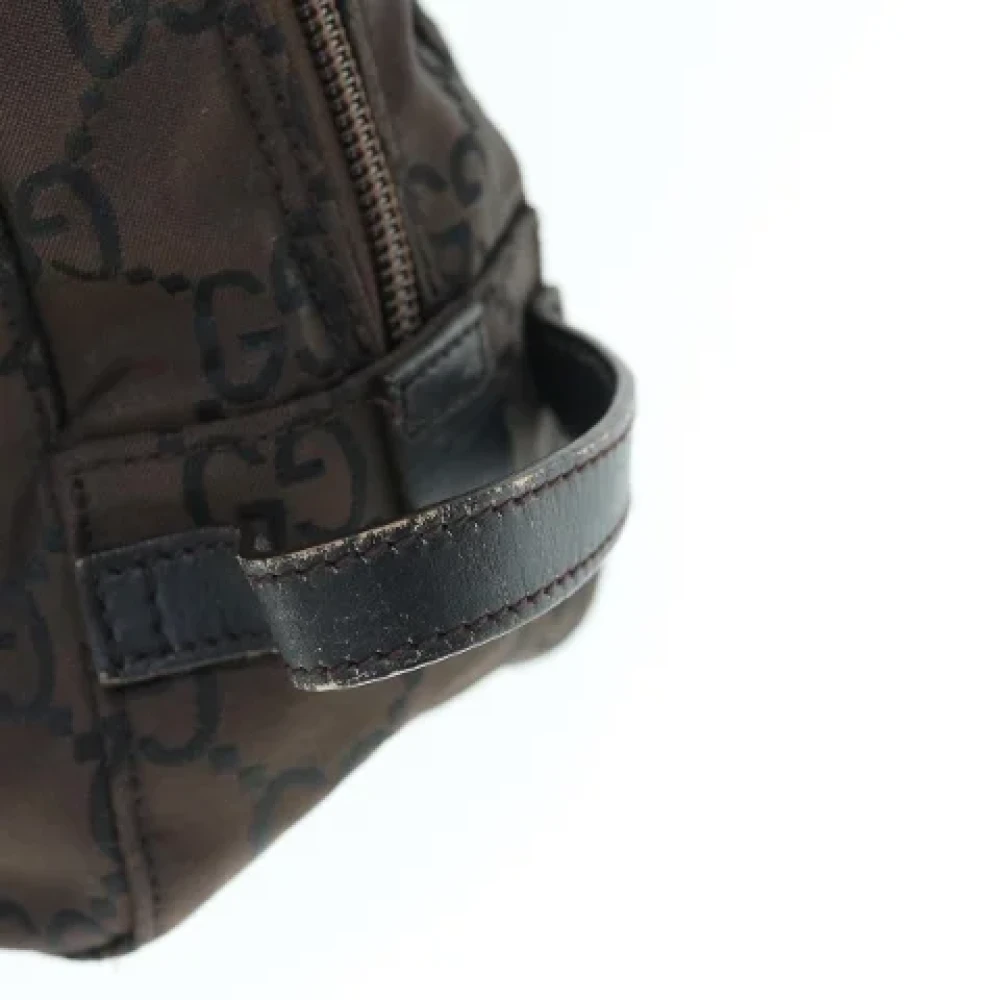 Gucci Vintage Pre-owned Canvas clutches Brown Dames