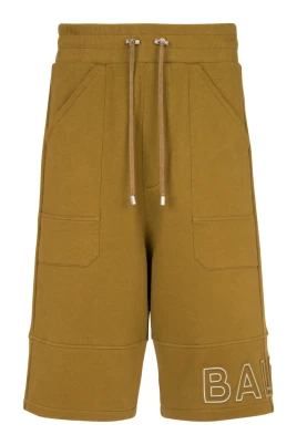 Bermuda shorts i ekologiskt ansvarsfull bomull med reflexlogotyp.