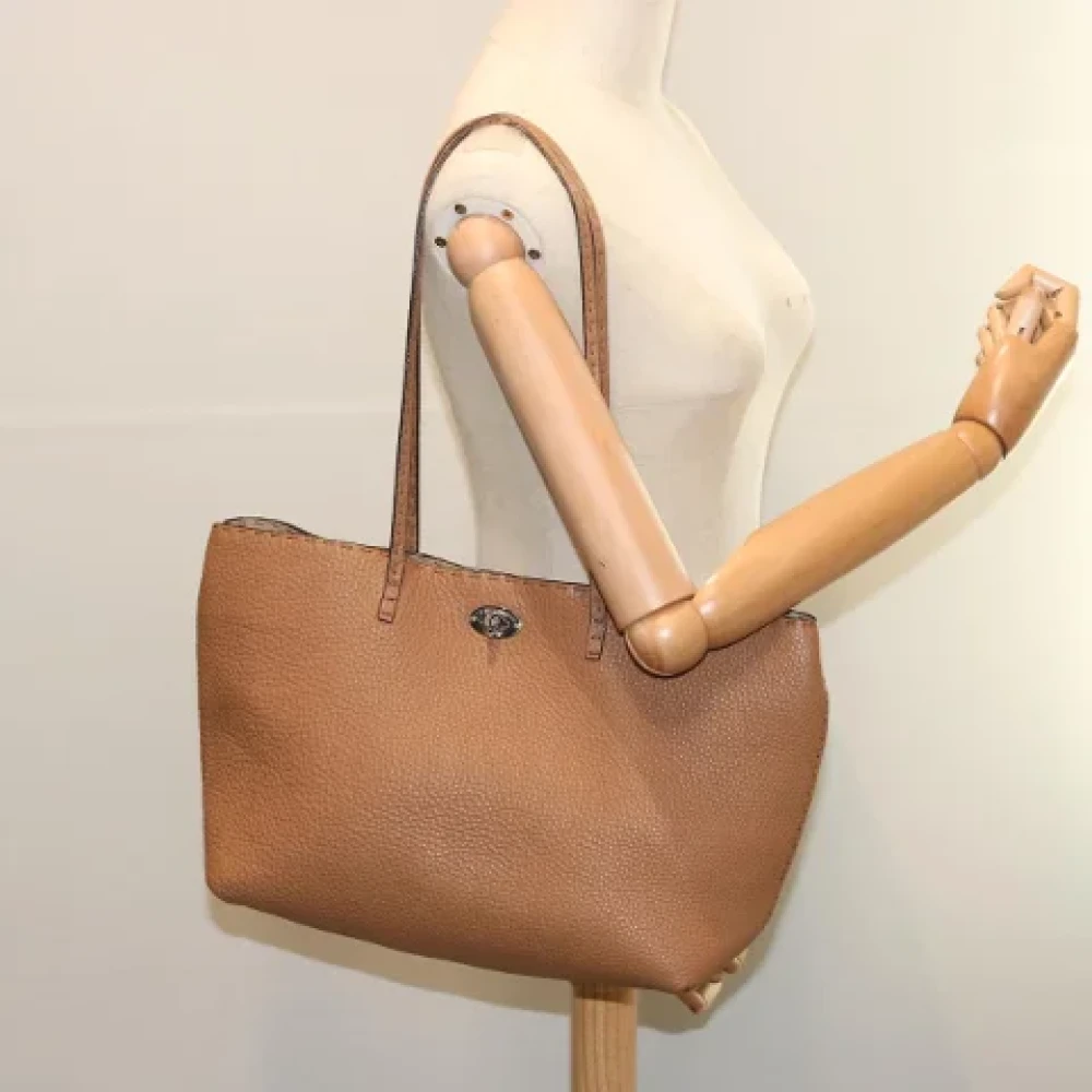 Fendi Vintage Pre-owned Leather totes Brown Dames