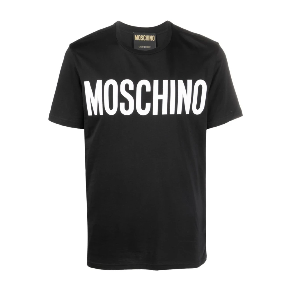 Moschino Herr Svart Toppar M, Stiliga T-Shirts Och Polos