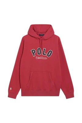 Fleece Hoodie med båglogotyp