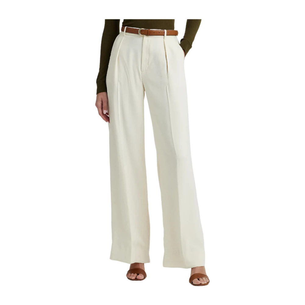 Ralph Lauren Wijde broek White Dames