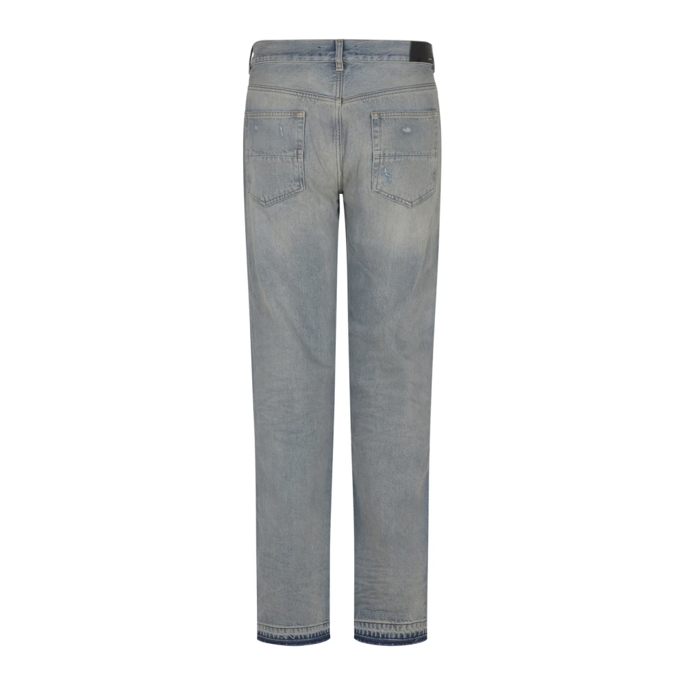 Amiri Blauwe Released Hem Straight Jeans Blue Heren