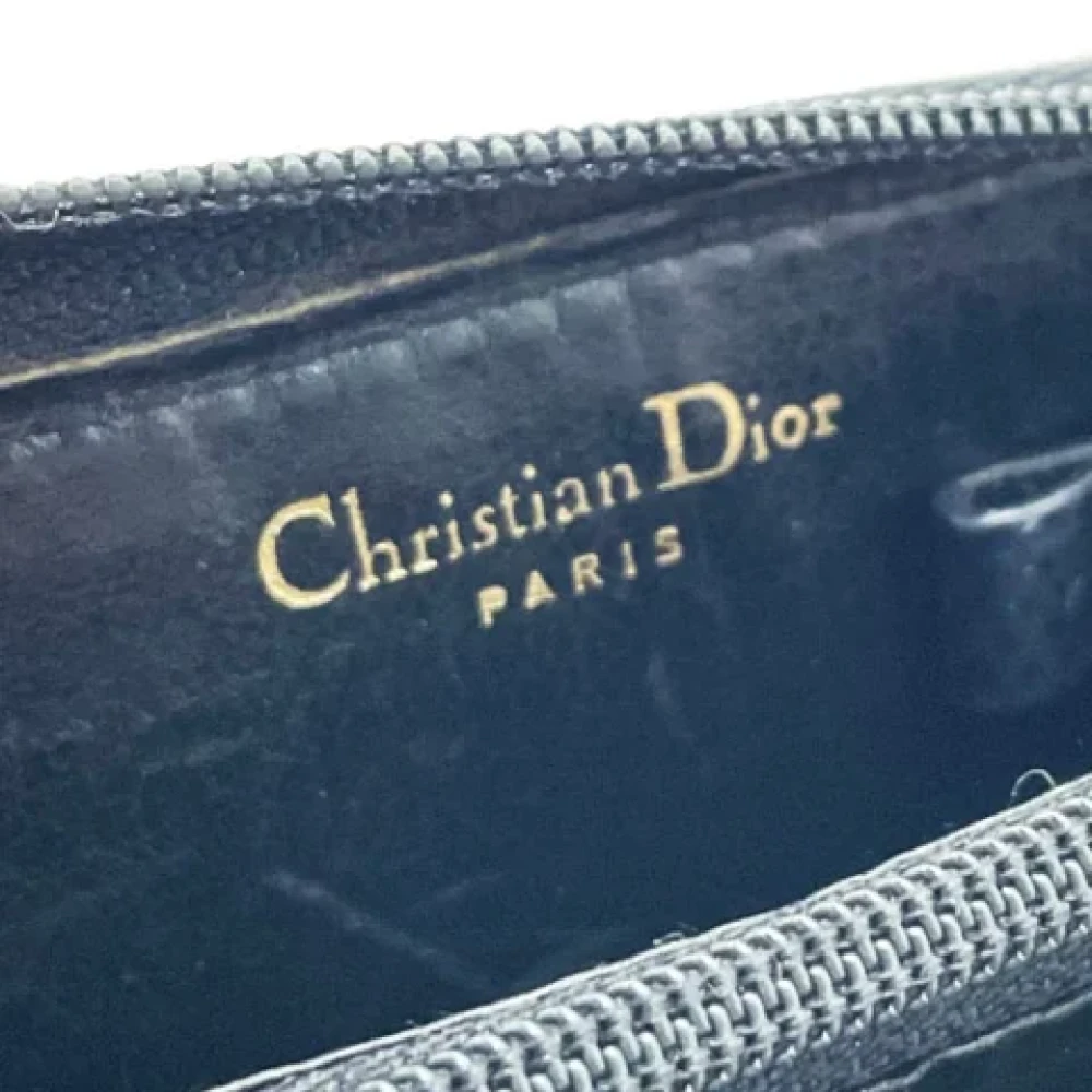 Dior Vintage Pre-owned Leather wallets Black Dames
