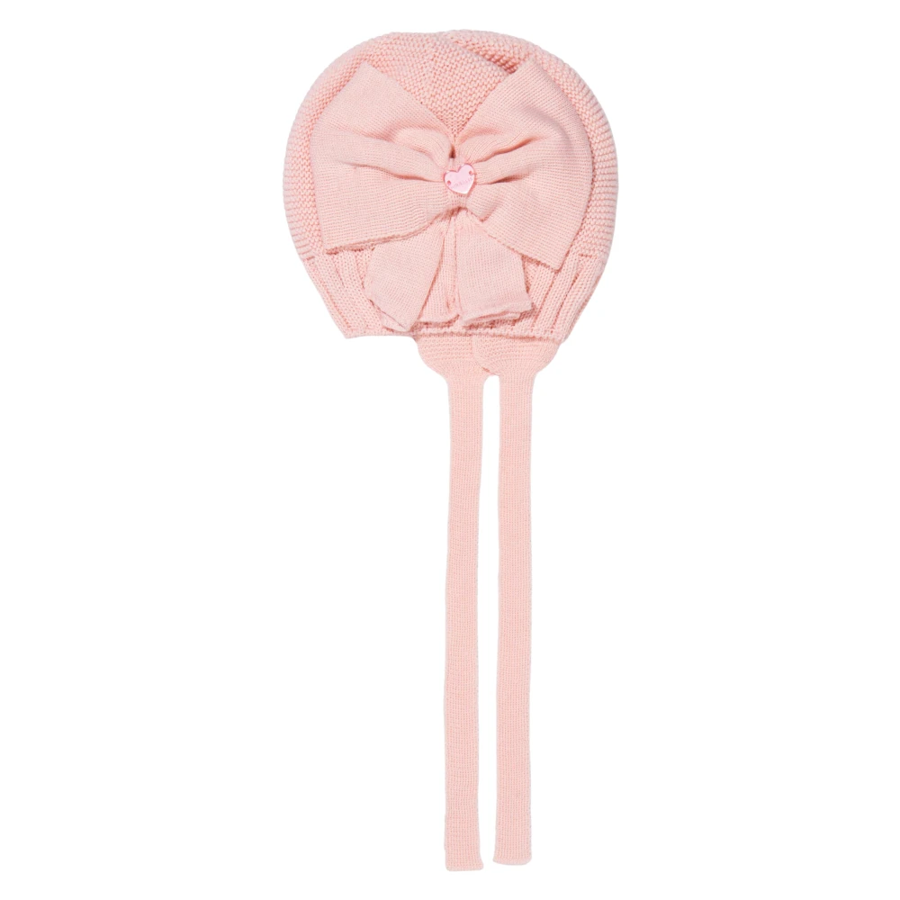 Monnalisa Pink Hats & Caps, Female, S, Chic Wool Knitted Baby Girls Hat