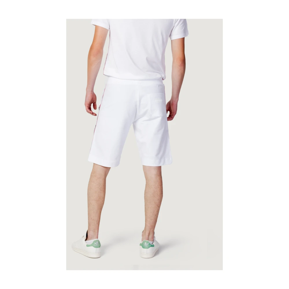 Love Moschino Witte Sportieve Shorts Katoen Elastiek White Heren