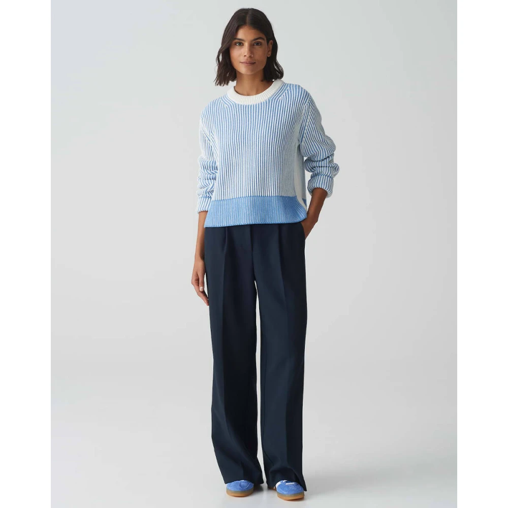 Opus Stijlvolle Pullover met Pagula Detail Blue Dames