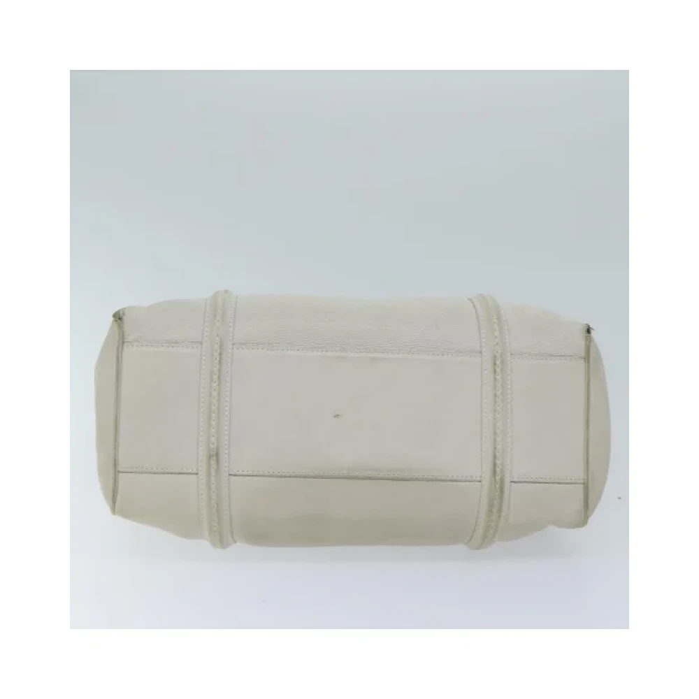 Dior Vintage Pre-owned Leather handbags White Dames